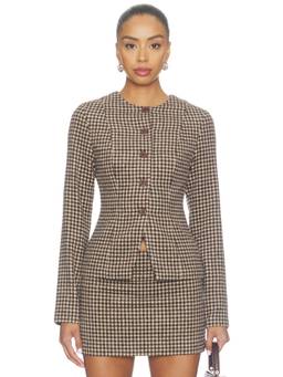 ALL THE WAYS - Women'S Cinched Waist Button-Front Melton Jacket Beige