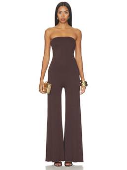 AFRM - Nicola Women's Strapless Wide-Leg Jumpsuit Brown