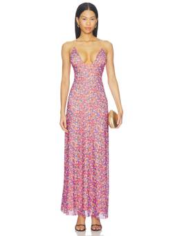 AFRM - Romy Women's Floral Print Strappy Maxi Dress Multi-Color