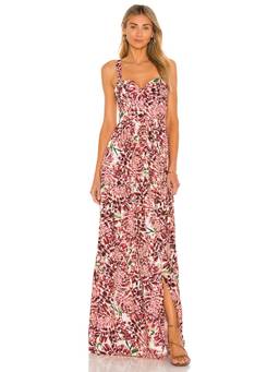 Agua Bendita - Ambra Women's Floral Print Smocked Back Mini Dress Beige