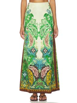 Alemais - Florence Women's Printed High Waist Maxi Skirt Multi-Color