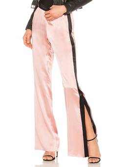 Amanda Uprichard - Romilly Women's Elastic Waist Lace Trim Palazzo Pants Navy Blue