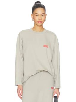 American Vintage - Gixy Women's Graphic Crew Neck Sweatshirt Beige