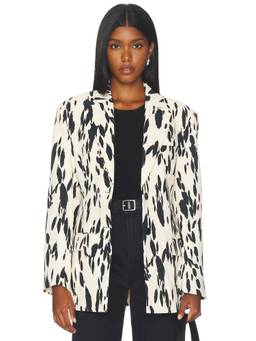 ANINE BING - Laika Women's Tailored Padded Shoulder Blazer White