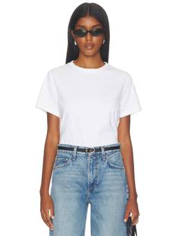 ANINE BING - Shelley Women's Embroidered Logo Crew Neck T-Shirt White