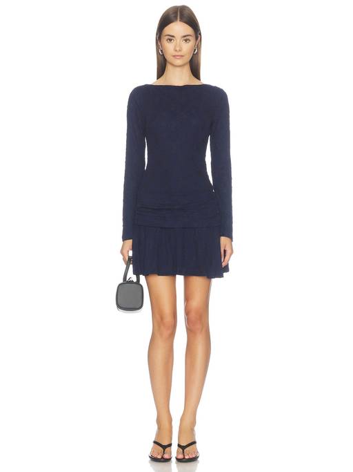 Buy ASTR the Label Cora Women's Lace Bodycon Mini Dress Navy Blue (XS) Online