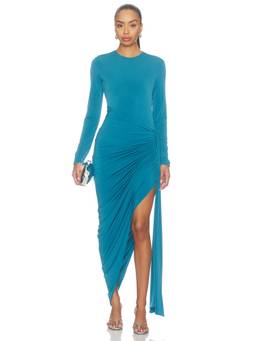 Amir Taghi - Padma Women's Ruched Waist Tie Maxi Dress Teal