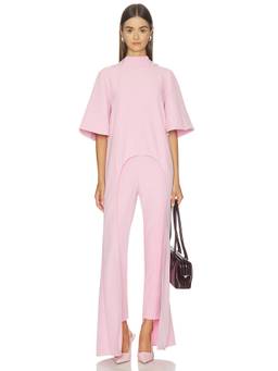 Amir Taghi - Francis Women's Asymmetrical Hem Crepe Top Pink