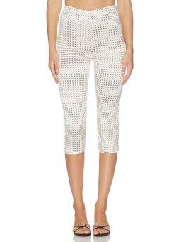 Azeeza - Shreya Women's High-Waist Stretch Satin Capris Beige