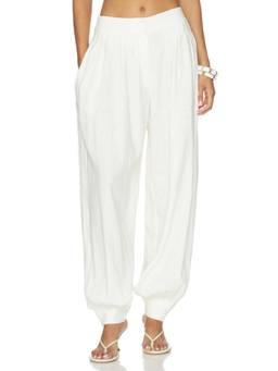 Bardot - Renea Women's Mid-Waist Balloon Palazzo Pants White