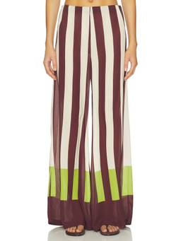 Baobab - Lulu Women's Elastic Waist Wide-Leg Palazzo Pants Multi-Color