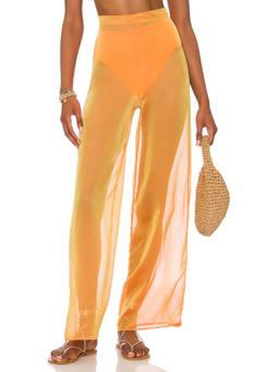 Baobab - Porto Women's Sheer Knit Flared Palazzo Pants Multi-Color