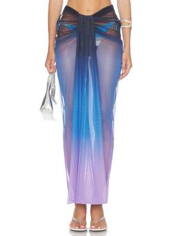 Baobab - Nia Women's Sheer Mesh Maxi Skirt Blue