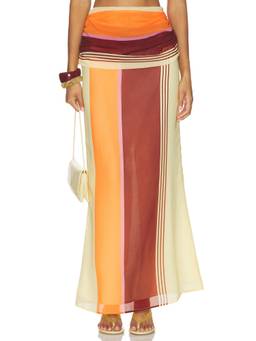 Baobab - Sumaq Women's Striped Maxi Skirt Multi-Color