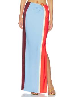 Baobab - Zur Women's Ring-Detail Pull-On Maxi Skirt Multi-Color