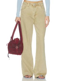 BLANKNYC - Women's Mid-Waist Wide Leg Jeans Beige