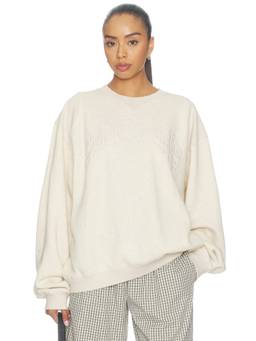 Boys Lie - All-Star Distressed Women's Relaxed Crewneck Sweatshirt Off White