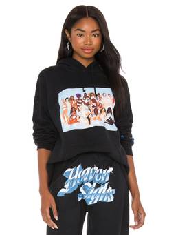 Boys Lie - Old School Racer Women's Graphic Kangaroo Pocket Hoodie Olive