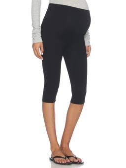 BUMPSUIT - Cotton Women's Stretch Pull-On Capri Leggings Black