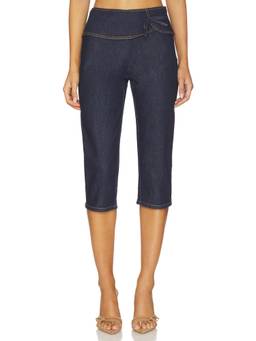 BY.DYLN - Valerie Women's Cropped Stretch Denim Capris Blue