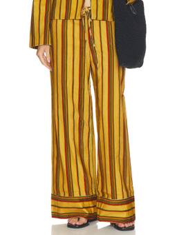 Ciao Lucia - Yuli Women's Striped Tie-Up Wide-Leg Palazzos Yellow