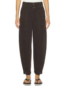 CLOSED - Rhannon Women's Mid-Waist Straight-Leg Corduroy Palazzo Pants Brown
