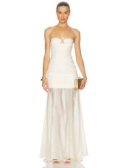 Camila Coelho - Liora Women's Strapless Built-In Bra Gown White