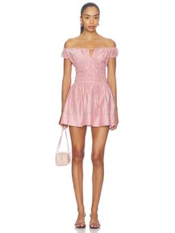 Camila Coelho - Anastacia Women's Off-Shoulder Smocked Mini Dress Pink