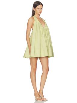 Camila Coelho - Bianca Women's Halter Neck Poplin Mini Dress Green