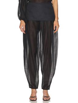 Camila Coelho - Evelia Women's Sheer Wide-Leg Palazzo Pants Black