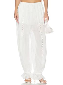 Camila Coelho - Carlina Women's Drawstring Wide-Leg Palazzo Pants White