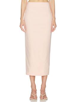 Camila Coelho - Aurora Women's High-Waist Poplin Midi Skirt Pink