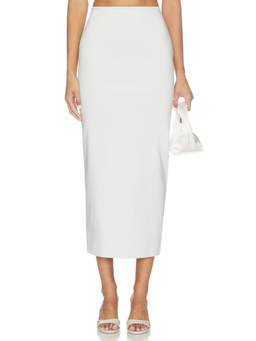Camila Coelho - Daniela Women's High-Waist Back Vent Maxi Skirt White
