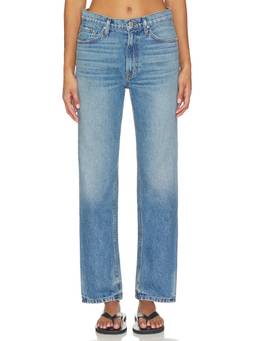 COTTON CITIZEN - Brooke Women's Mid-Waist Straight-Leg Jeans Blue
