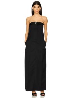 Courtney Zheng - Silk Satin Women's Halter Tie-Up Neck Gown Burgundy