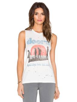 DAYDREAMER - Solid Burnout Women's Sheer Crew Neck T-Shirt White