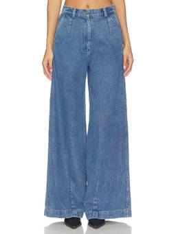 Deme by Gabriella - Lynn Women's High-Waist Wide-Leg Jeans Blue