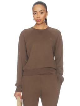 Eterne - French Terry Women's Shrunken Raglan Sweatshirt Brown