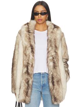 ET OCHS - Cooper Women's Faux Fur Pelted Coat Beige