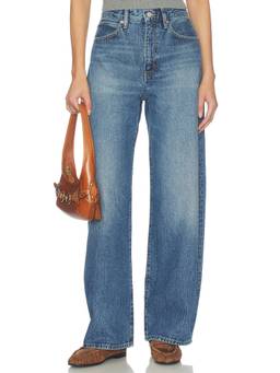 FRAME - Bow Women's Light Fade High-Waist Straight Jeans Blue