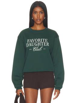 Favorite Daughter - Club Women's Graphic Fleece Sweatshirt Green
