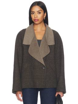 Favorite Daughter - Cameron Women's Double-Breasted Melton Coat Brown