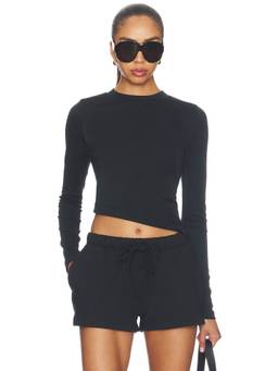 Fear of God ESSENTIALS - Essentials Women's Fitted Long Sleeve Jersey Top Vintage Black