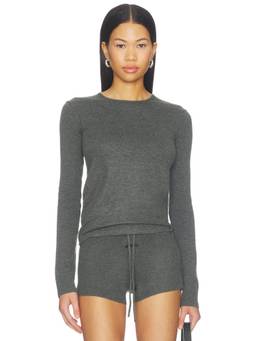 Fear of God ESSENTIALS - Slim Women's Full Sleeves Lightweight Knit Tee Grey