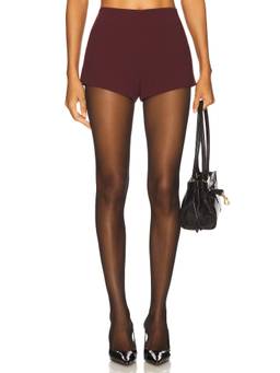 For Love & Lemons - Selena Women's Stretch Tailored Shorts Burgundy