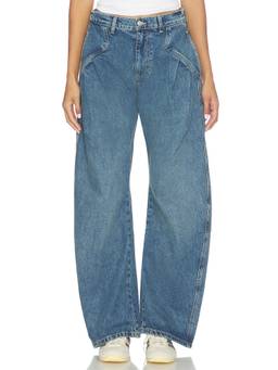Free People - Golden Hour Women's Low Rise Wide Leg Jeans Blue