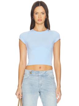 Free People - Protagonist Women's Cropped Fitted Crop Top Blue