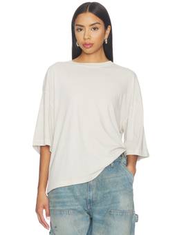 Free People - We The Free Women's Oversized Baggy Crew Neck T-Shirt Off White