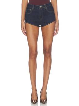 Good American - Micro Women's High-Waist Stretch Denim Shorts Indigo