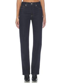 Good American - True Straight Women's Stretch Straight-Leg Jeans Indigo